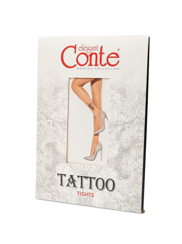 Колготки женские CONTE колготки TATTOO с рисунком Garden