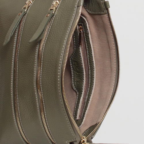 Сумка: Женская кожаная сумка Richet 3160LG 630 зеленый