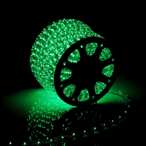 Дюралайт круглый 50 м 3-х контактный d=1,0 см зелёный