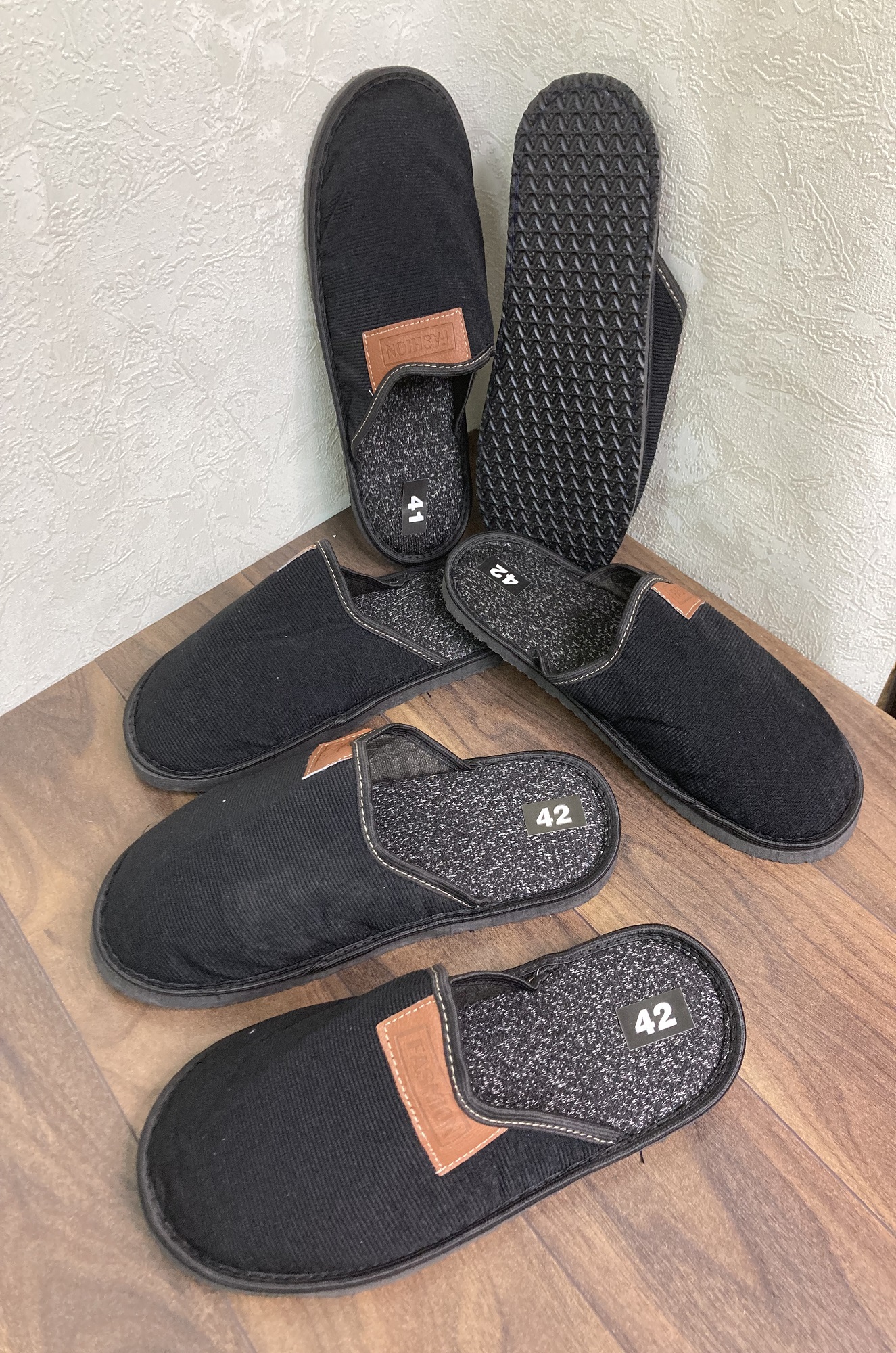 Тапки мужские закрытые арт.008 (чёрный)