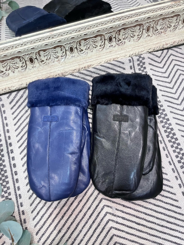 Варежки из эко кожи Fashion Gloves