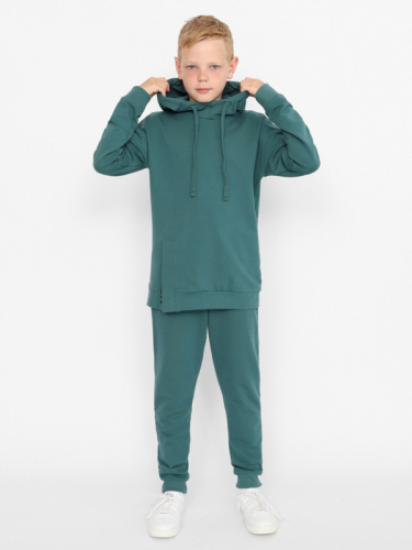 CWJB 90206-37 Костюм для мальчика (толстовка, брюки),зеленый