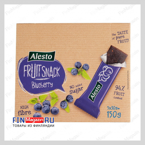 Фруктовый батончик с черникой Alesto Fruit Snack Blueberry Taste 5 шт
