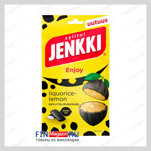 Жевательная резинка Jenkki (лакрица, лимон) 100 гр