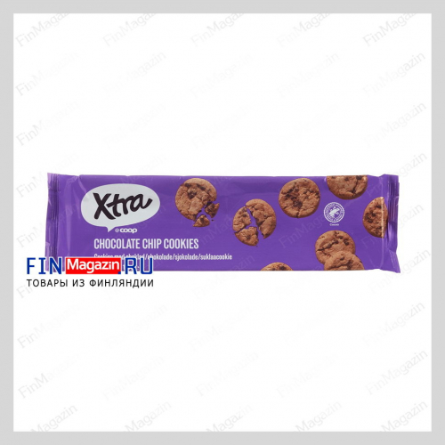 Печенье с кусочками шоколада X-tra, 150 гр