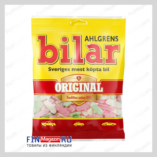 Зефирные конфеты-машинки Ahlgrens Bilar Original 125 гр