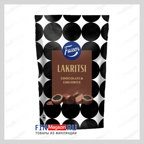 Лакрица в шоколаде Fazer Lakritsi 140 гр