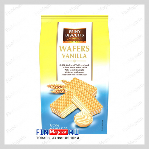 Вафли с начинкой из ванильного крема Feiny Biscuits Wafers Vanilla 250 гр