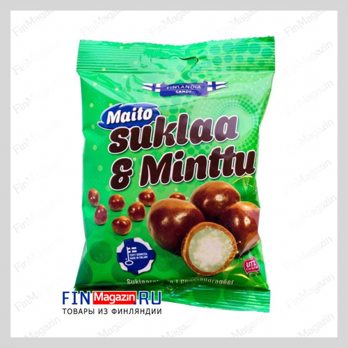 Шоколадные шарики с мятной начинкой Finlandia Candy 85 гр