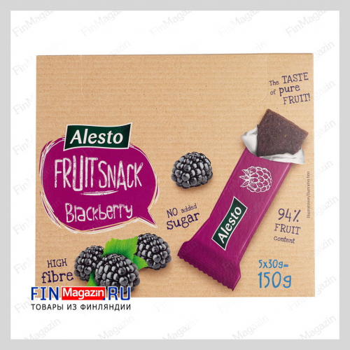 Фруктовый батончик с ежевикой Alesto Fruit Snack Blackberry Taste 5 шт