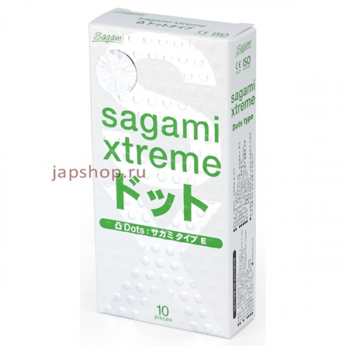 Презервативы Sagami Xtreme FORM-fit с точечной текстурой, 10 шт (4974234522040)