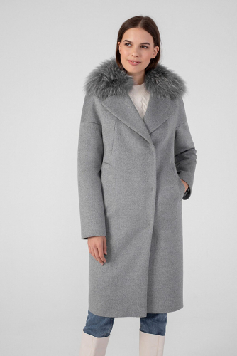 Пальто POMPA #177940 1010382p60191 Светло-серый Ст.цена 19500р.