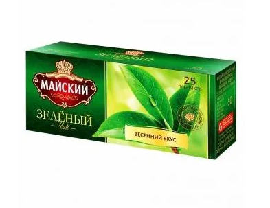 Чай Майский 25 пакет. Зеленый