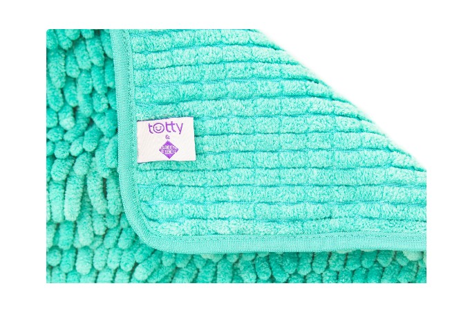 Детское полотенце для рук Green Fiber & Totty, бирюзовое