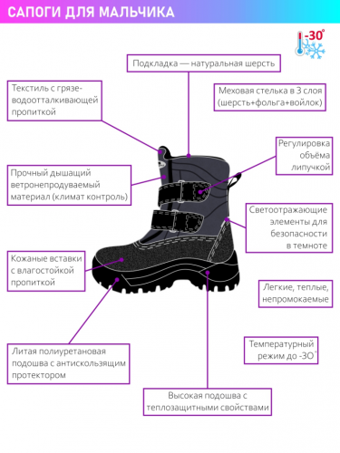 Сапоги 16з1122 черный