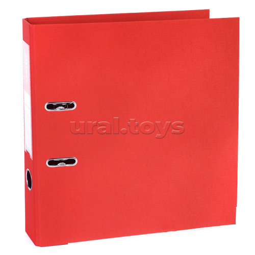 Папка с арочным механизмом A4 50 мм PP двусторонний разобранная, металлическая окантовка, запечатка форзаца, наварной карман с этикеткой, красная