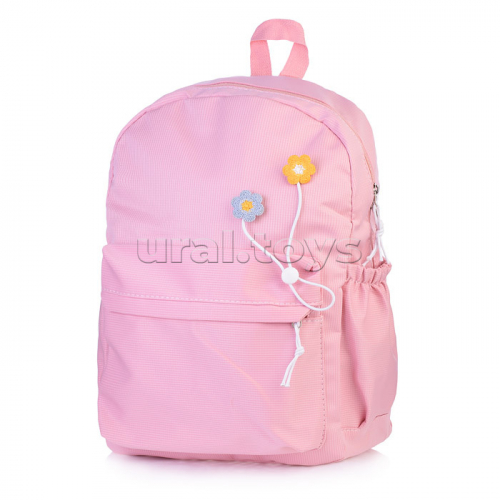 Рюкзак городской женский,1 отделение на молнии, 1 передний , 2 боковых кармана, розовый