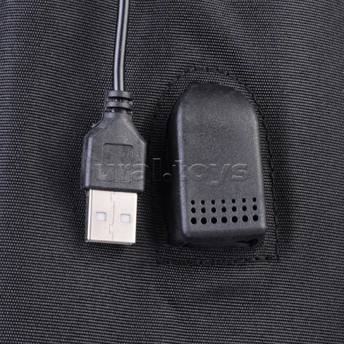 Рюкзак городской, 1 основное отделение, 1 фронтальное отделение, 1 скрытый карман спереди и 1 боковой карман, USB выход, эффект скрытых молний, материал - 100% полиэстер