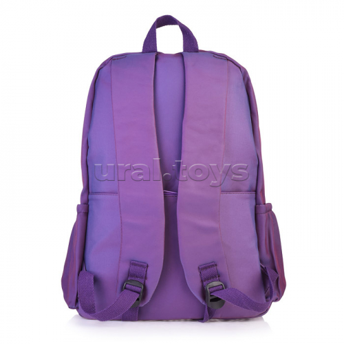 Рюкзак женский, 1 отделение, накладной карман, цвет фиолетовый металлик с эффектом хамелеона