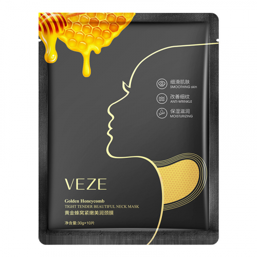 Тканевая маска для шеи Veze Golden Honeycomb Tight Tender Beautiful Neck Mask, 30 г