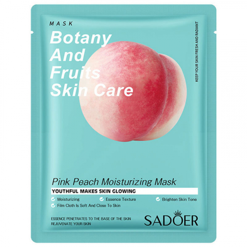 Увлажняющая маска для лица с экстрактом персика SADOER Pink Peach Moisturizing Mask, 25 гр
