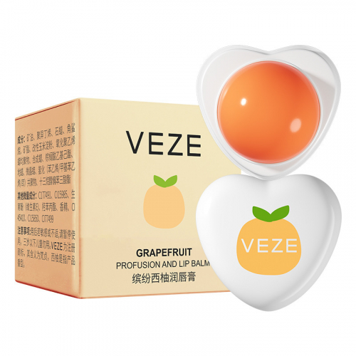 Фруктовый бальзам для губ с экстрактом грейпфрута, в форме сердца, VEZE GRAPEFRUIT profusion and lip balm, 5,8гр