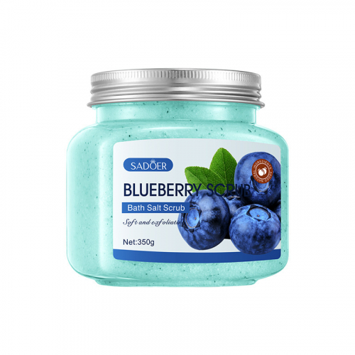 Скраб для тела с солью и экстрактом черники Sadoer BLUEBERRY SCRUB, 350 гр