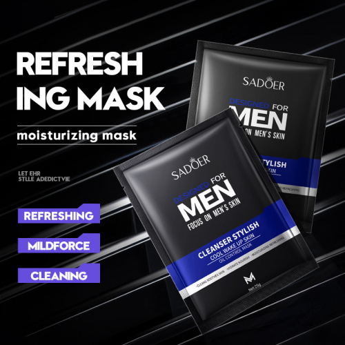 Мужская освежающая тканевая маска для раздраженной кожи SADOER MEN Refreshing Mask, 25гр