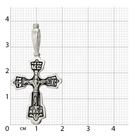2-033-3 Крест из серебра частичное чернение литье
