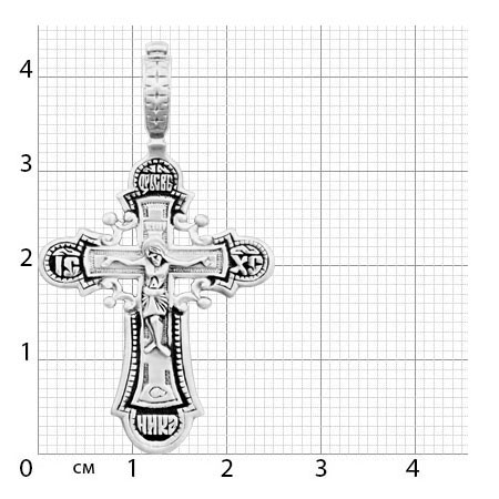 2-060-3 Крест из серебра частичное чернение литье