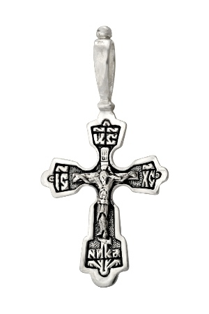 2-033-3 Крест из серебра частичное чернение литье