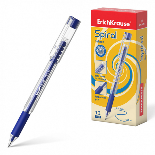 Ручка гел Spiral, синий