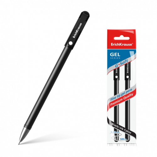 Ручка гел G-Soft, черный (2 шт)