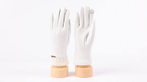 Велюровые перчатки с трикотажным манжетом