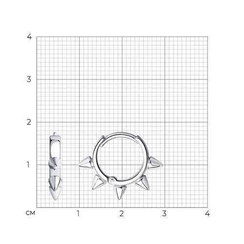 94025051 - Серьги из серебра