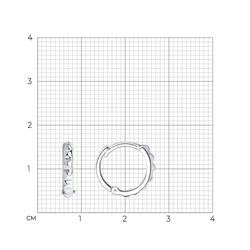 94025117 - Серьги из серебра