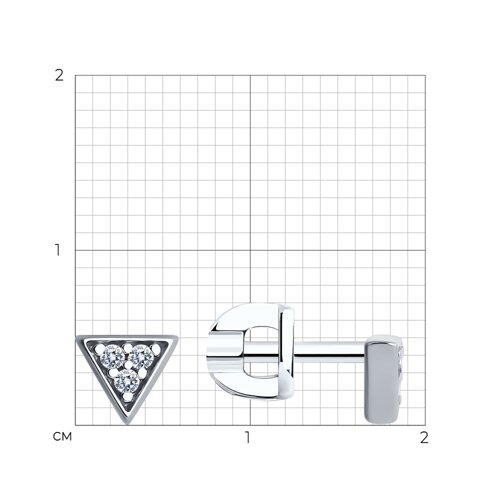 94022971 - Серьги из серебра с фианитами