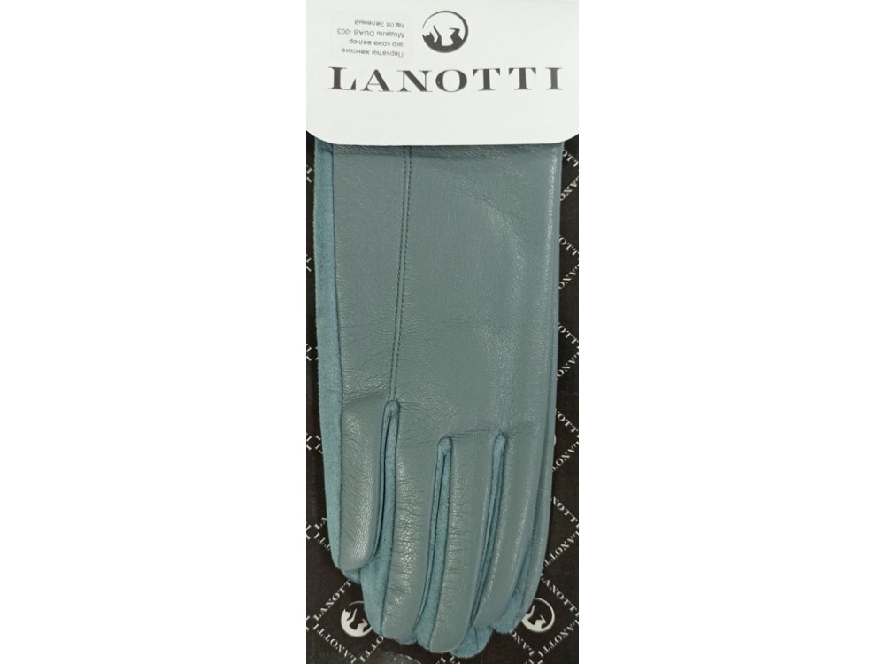 ПЕРЧАТКИ LANOTTI ТЕКСТИЛЬ И ЭКОКОЖА /ЗЕЛЕНЫЙ