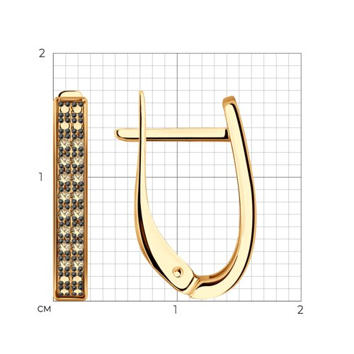 1022188 - Серьги из золота с бриллиантами