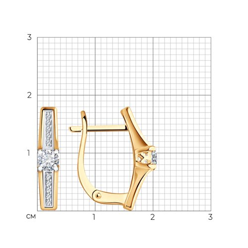 51-220-01740-1 - Серьги из золота с бриллиантами