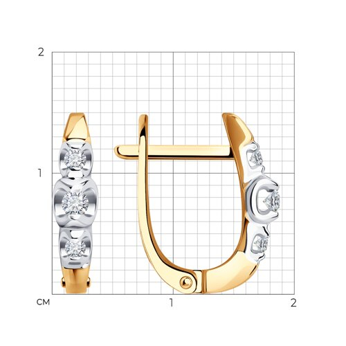 51-220-01739-1 - Серьги из золота с бриллиантами