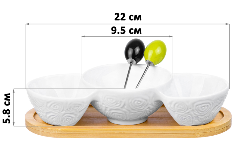 Менажница 22*9,5*5,8 см