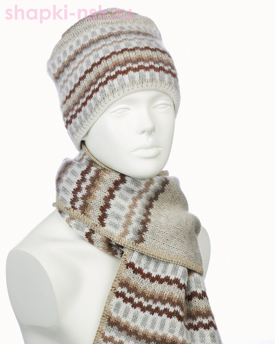 Кубанка двойка (шапка+шарф) Комплект