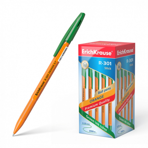 Ручка шарик R-301 Stick Orange 0.7, зеленый