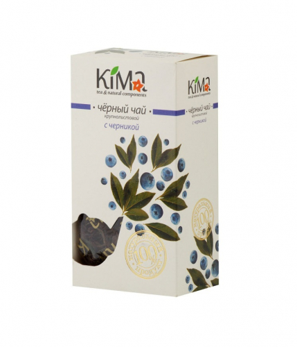 Чай чёрный листовой КИМА с черникой, 50 гр