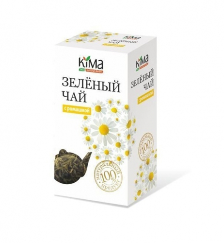 Чай зеленый листовой КИМА с ромашкой, 50 гр