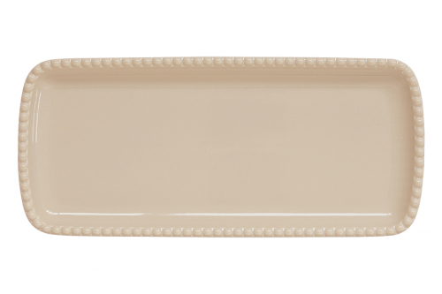 Блюдо прямоугольное Tiffany, бежевое, 36х16 см, 62477