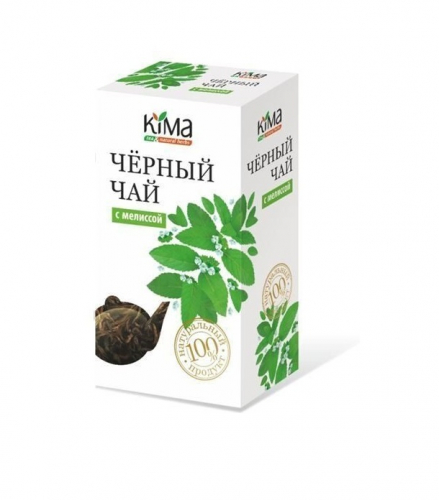 Чай чёрный листовой КИМА с мелиссой, 50 гр