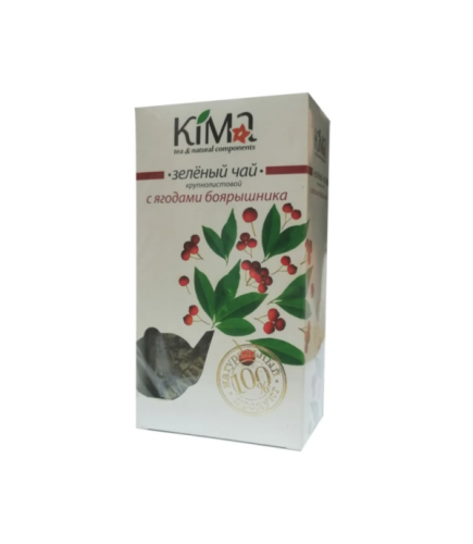 Чай зеленый листовой КИМА с боярышником, 50 гр