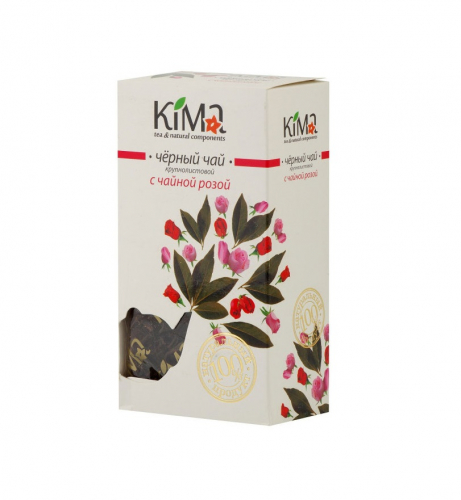 Чай чёрный листовой КИМА с розой, 50 гр